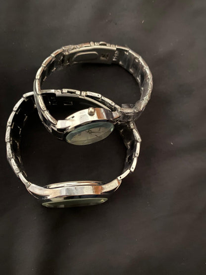 ROMA Silver Couple Watch Set – His & Hers Quartz Watches