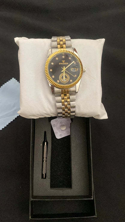 Fngeen Two Tone Black Watch - My Store