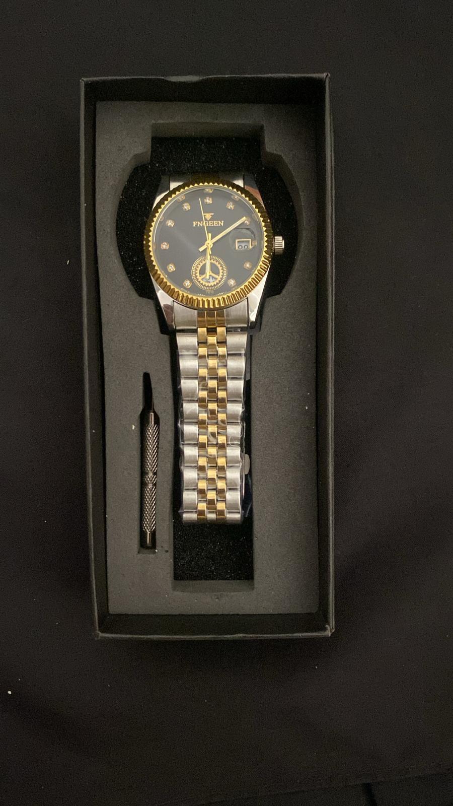 Fngeen Two Tone Black Watch - My Store