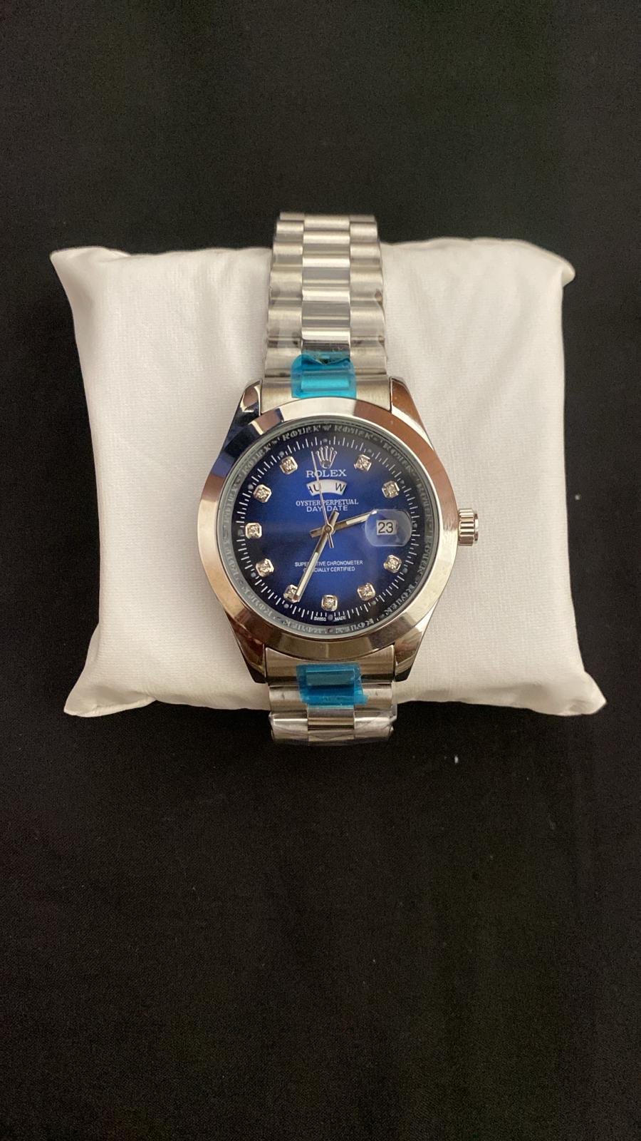 Silver Rolex Blue Dial - My Store