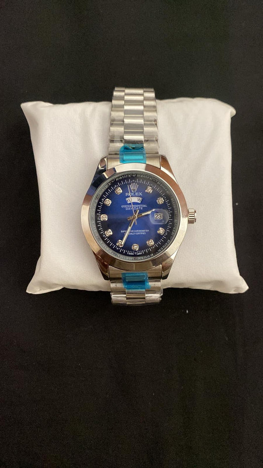 Silver Rolex Blue Dial - My Store
