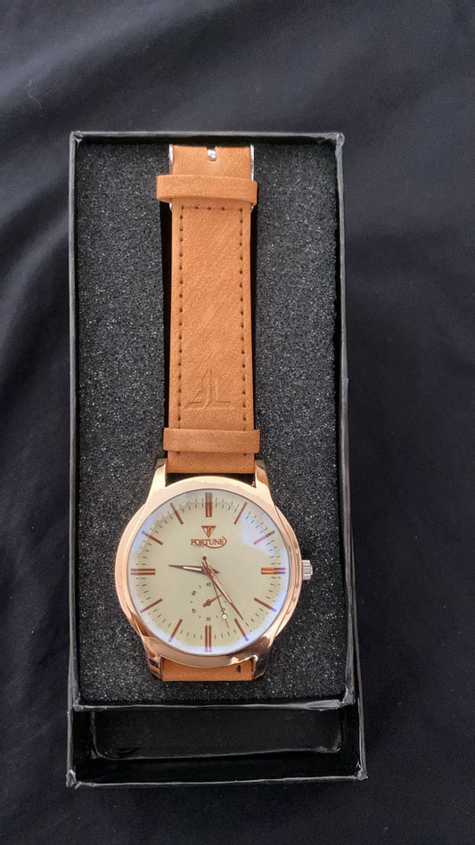 Fortune Time Classic Leather Watch – Minimalist Elegance for Every Occasion